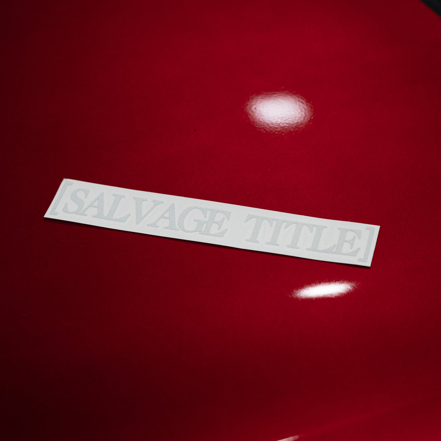 [𝙎𝙊𝙇𝘿 𝙊𝙐𝙏] 'SALVAGE TITLE' Reflective Sticker